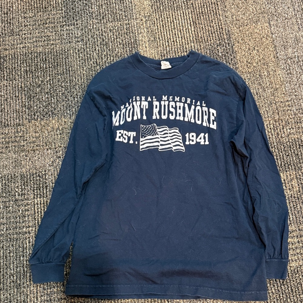 Mount Rushmore Navy Long Sleeve Tee